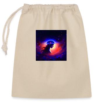8b - Sac cadeau en coton avec cordon (25 x 30 cm) - nature - Devant