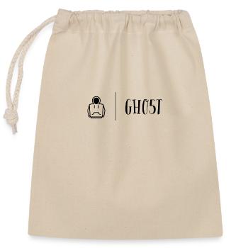 GHO5T black - Closable cotton gift bag (25x30cm) - nature - Front