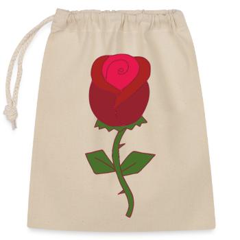 Rose Red - Closable cotton gift bag (25x30cm) - nature - Front