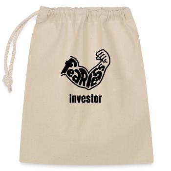 Fearless Fitness Investor - Closable cotton gift bag (25x30cm) - nature - Front