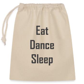 Eat dance sleep - dein Herz schlägt für´s Tanzen - Verschließbarer Geschenkbeutel aus Baumwolle (25x30cm) - Natur - Vorne