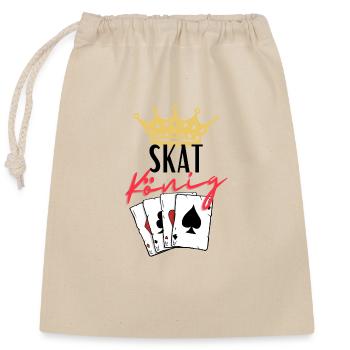 Roi du Skat - Sac cadeau en coton avec cordon (25 x 30 cm) - nature - Devant