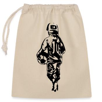 Maillot à 10 numéros - Sac cadeau en coton avec cordon (25 x 30 cm) - nature - Devant
