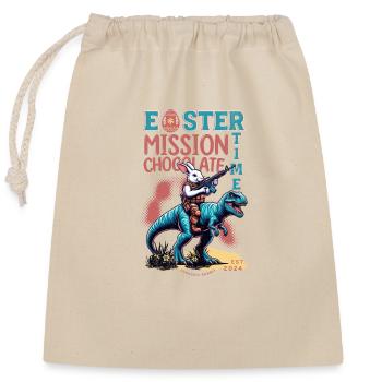 EASTER BUNNY MISSION CHOCOLATE - Closable cotton gift bag (25x30cm) - nature - Front