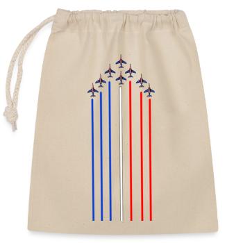 Patrouille de France meeting aérien armée de l'air - Sac cadeau en coton avec cordon (25 x 30 cm) - nature - Devant