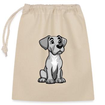 Great Dane Dog Comic Baby - Closable cotton gift bag (25x30cm) - nature - Front