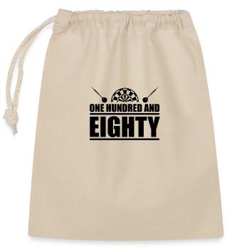 Darts Sports Fun - Closable cotton gift bag (25x30cm) - nature - Front
