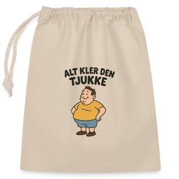 Everything suits the fat one - Closable cotton gift bag (25x30cm) - nature - Front