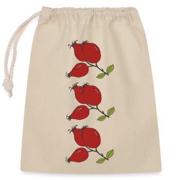 Illustration de branche de baie rouge - Sac cadeau en coton avec cordon (25 x 30 cm) - nature - Devant