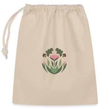 Fleur de forêt - Sac cadeau en coton avec cordon (25 x 30 cm) - nature - Devant