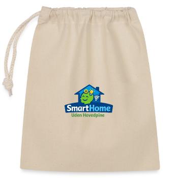 Smarthome ohne Kopfschmerzen - Verschließbarer Geschenkbeutel aus Baumwolle (25x30cm) - Natur - Vorne