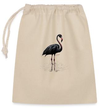 Ventilateurs de flamants roses - Sac cadeau en coton avec cordon (25 x 30 cm) - nature - Devant