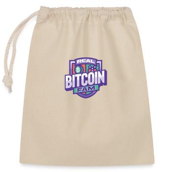 Logo de Realbitcoinfam - Sac cadeau en coton avec cordon (25 x 30 cm) - nature - Devant