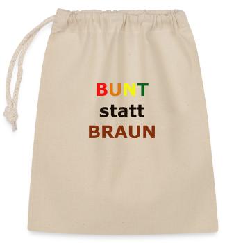 COLORÉ au lieu de MARRON - Sac cadeau en coton avec cordon (25 x 30 cm) - nature - Devant