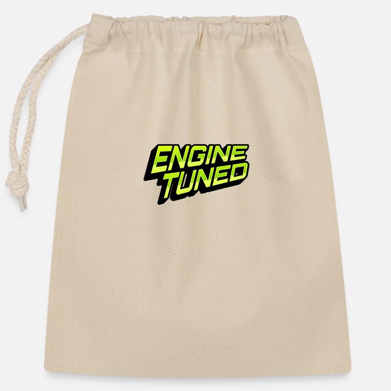 Pure engine sound – Engine Tuned Power - Closable cotton gift bag (25x30cm) - nature