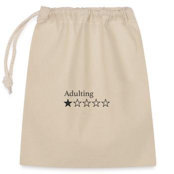 Adulting Star Emblem - Closable cotton gift bag (25x30cm) - nature - Front