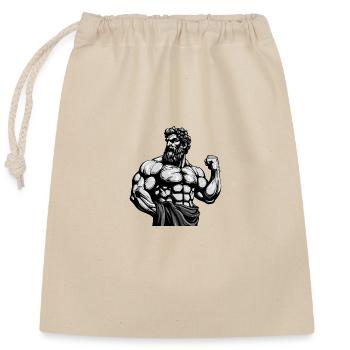 Bodybuilder Beast Muskeln - Verschließbarer Geschenkbeutel aus Baumwolle (25x30cm) - Natur - Vorne