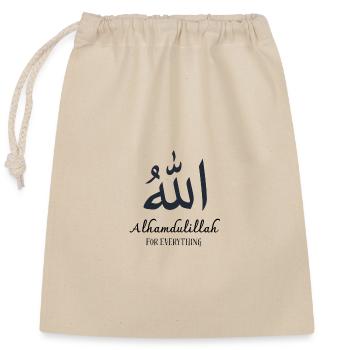 Alhamdulillah - Closable cotton gift bag (25x30cm) - nature - Front