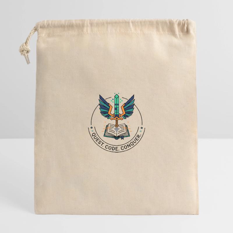 Quest. Code. Conquer Emblem Closable cotton gift bag (25x30cm)
