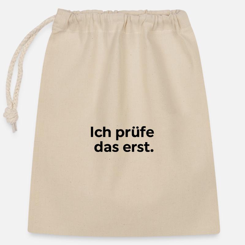 I'll check that first - Closable cotton gift bag (25x30cm) - nature