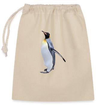 King penguin - Closable cotton gift bag (25x30cm) - nature - Front
