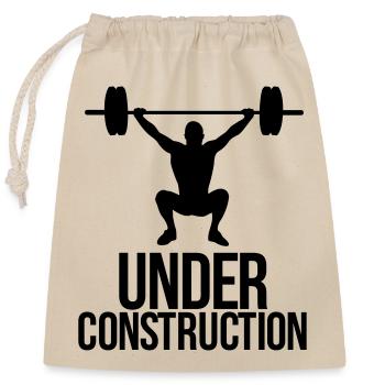 sport - Sac cadeau en coton avec cordon (25 x 30 cm) - nature - Devant