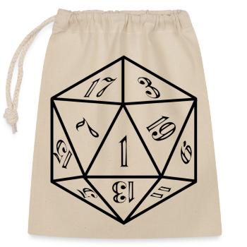 W20 Beste Probe Sei Ein Held RPG - Verschließbarer Geschenkbeutel aus Baumwolle (25x30cm) - Natur - Vorne