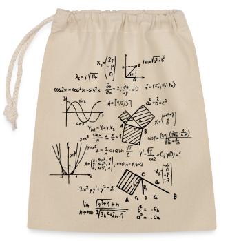 Mathematics Math Mathematician mathematical formulas - Closable cotton gift bag (25x30cm) - nature - Front