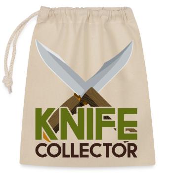 Knife Collector - Closable cotton gift bag (25x30cm) - nature - Front