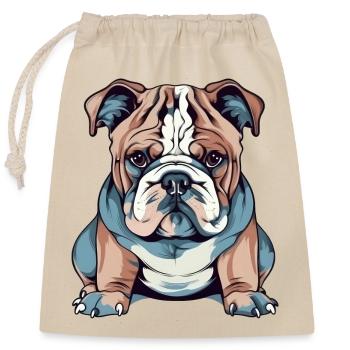 French Bulldog - Closable cotton gift bag (25x30cm) - nature - Front