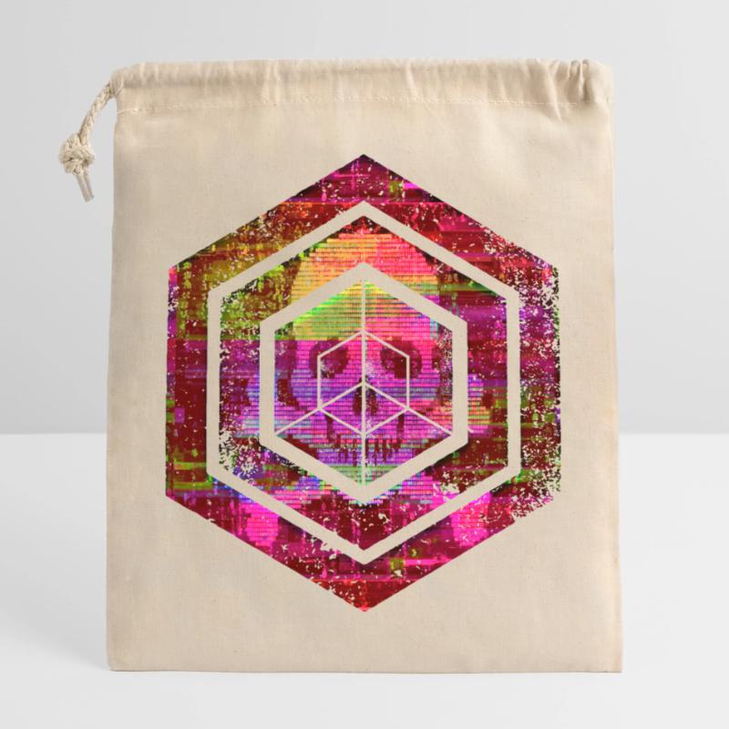 Hexagon-Programmierung Programmierer Codierung geometrisch Verschließbarer Geschenkbeutel aus Baumwolle (25x30cm)