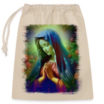 Holly Mary Maria Madonna Mariana Virgin Mary Holy - Closable cotton gift bag (25x30cm) - nature - Front