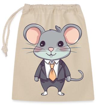 Suave Mouse - Closable cotton gift bag (25x30cm) - nature - Front