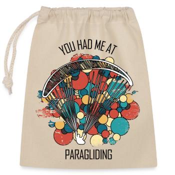 Parapente Gleitschirm Paragleiter Parapente - Sac cadeau en coton avec cordon (25 x 30 cm) - nature - Devant