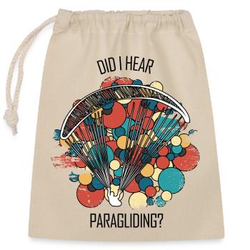 Parapente Gleitschirm Paragleiter Parapente - Sac cadeau en coton avec cordon (25 x 30 cm) - nature - Devant