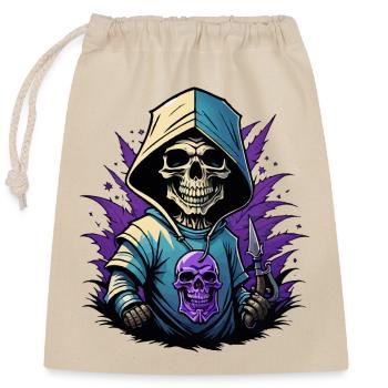 La mort dans le quartier - Sac cadeau en coton avec cordon (25 x 30 cm) - nature - Devant