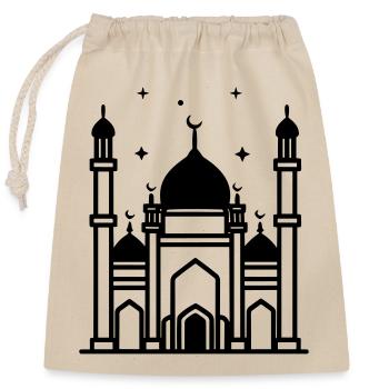 Moschee - Verschließbarer Geschenkbeutel aus Baumwolle (25x30cm) - Natur - Vorne