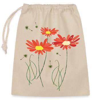 Daisies - Closable cotton gift bag (25x30cm) - nature - Front