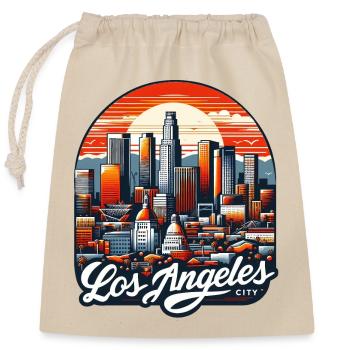 Paysage onirique de Los Angeles : l’art de l’ambiance vibrante de la ville - Sac cadeau en coton avec cordon (25 x 30 cm) - nature - Devant