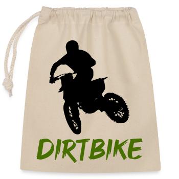 moto tout-terrain - Sac cadeau en coton avec cordon (25 x 30 cm) - nature - Devant