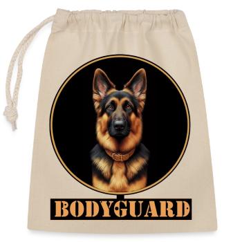 Garde du corps Berger Chien Portrait - Sac cadeau en coton avec cordon (25 x 30 cm) - nature - Devant