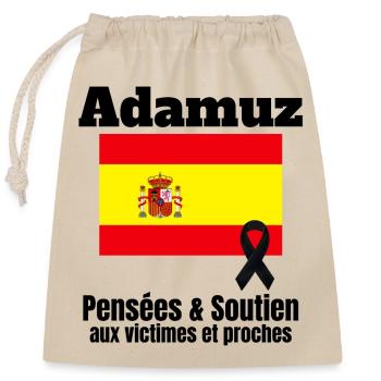 Spanien, Spanien, spanische Flagge - Verschließbarer Geschenkbeutel aus Baumwolle (25x30cm) - Natur - Vorne
