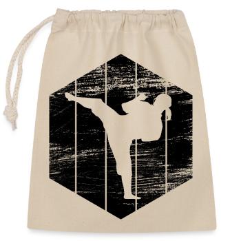 Karateka Girls - Sac cadeau en coton avec cordon (25 x 30 cm) - nature - Devant
