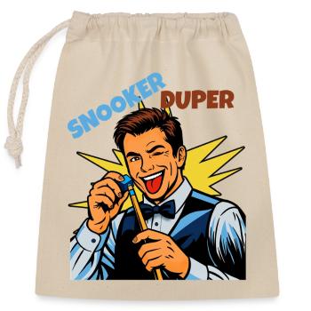 Snooker hero! It's the winner's turn - Closable cotton gift bag (25x30cm) - nature - Front