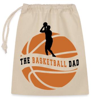 The Basketball Dad - Sac cadeau en coton avec cordon (25 x 30 cm) - nature - Devant