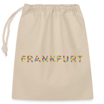 T-shirt Francfort – Skyline Love - Sac cadeau en coton avec cordon (25 x 30 cm) - nature - Devant