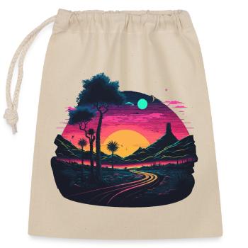 The Sun is Rising - Closable cotton gift bag (25x30cm) - nature - Front