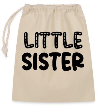 Sister - Closable cotton gift bag (25x30cm) - nature - Front