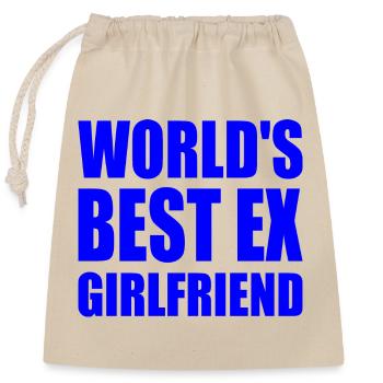 worlds best ex girlfriend - Sac cadeau en coton avec cordon (25 x 30 cm) - nature - Devant