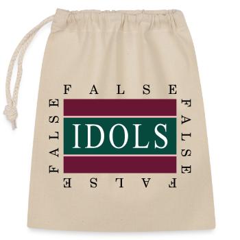 False Idols graphic - Closable cotton gift bag (25x30cm) - nature - Front